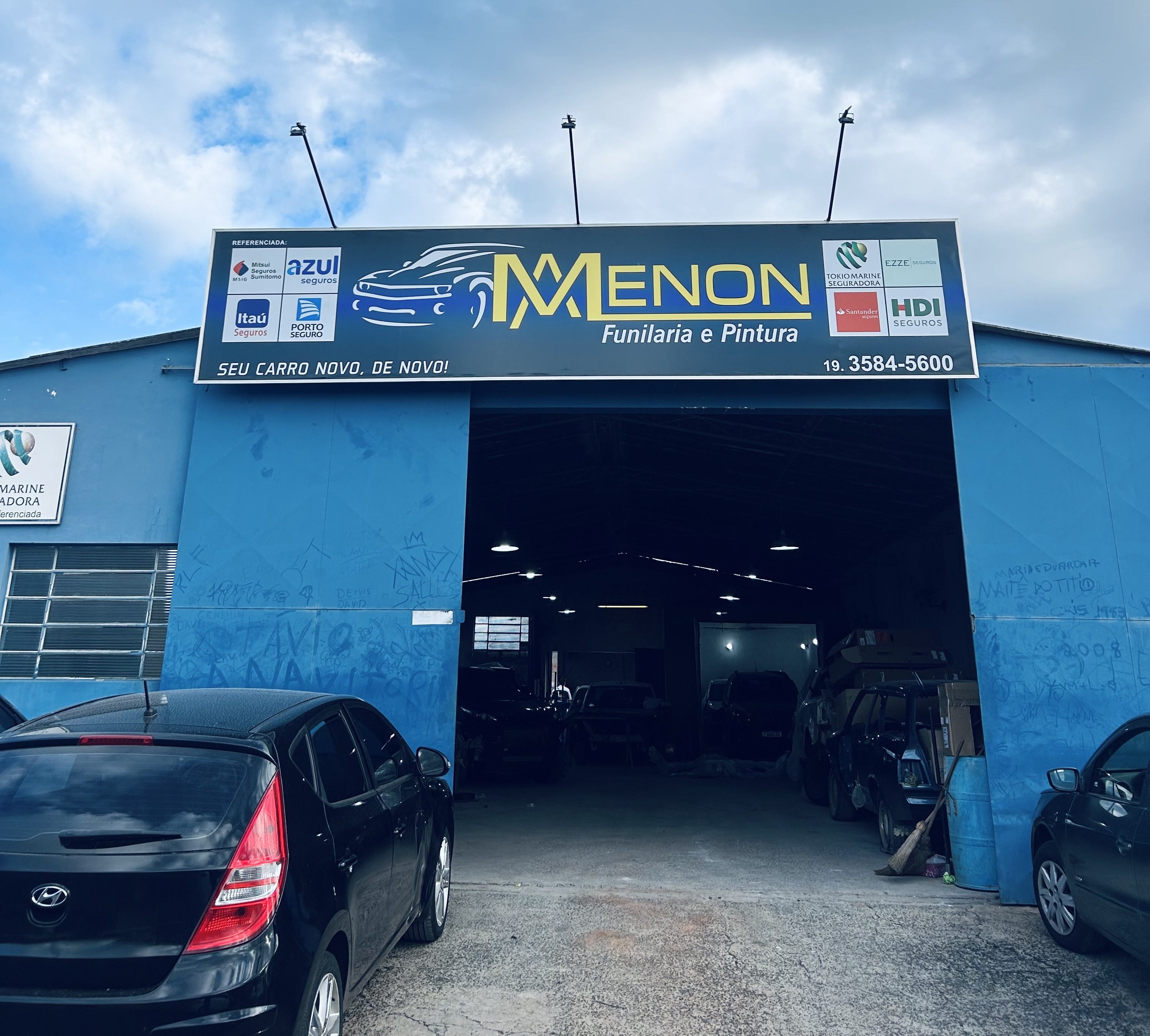 Frente da Menon Funilaria e Pintura